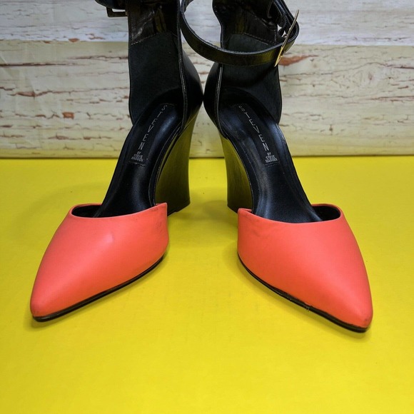 Steve Madden SERISSA Wedge Heel Sandals Shoe Size 5.5 M Ankle Strap Color Block - Picture 2 of 15